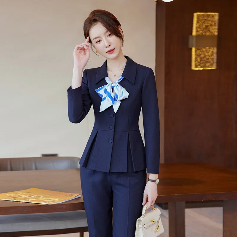 2024 Spring Two Piece Set Women Suits Long Sleeve Blazer And Mini Skirt Elegant High Fashion Chic Lady 2 Piece Set Women Blazer - Image 6
