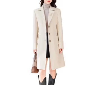 kf-Sa872db85b9334346b6982e781a1b5419x High End Female Coat Long Slim Trench Coat For Women’S England Single Breasted Khaki Women Windbreaker Larger Size Outwear